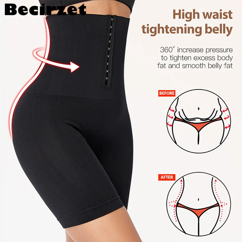 Cintura alta plana barriga cinto estiramento shapewear cintura bainha emagrecimento calcinha abdômen controle feminino corpo shaper modelagem cintas